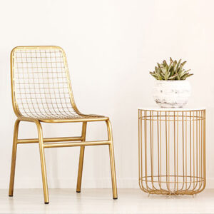 Metal-gold-chair-table