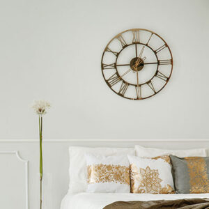 Metal-wall-clock-gold