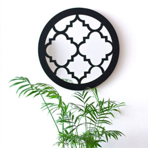 Decorative Wood Geometric Mirror